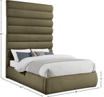 Adam - Boucle Fabric Bed With 89" Headboard
