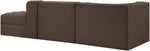Rummi - Velvet Performance Fabric Upholstered 3 Piece Modular Sectional