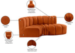 Arc - Velvet 3 Piece Modular L-Shaped Sofa