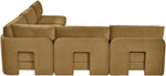 Hammond - Velvet Performance Fabric Upholstered 5 Piece Armless Sectional