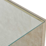 Maeva - Modern Glass Coffee Table - Woodtone
