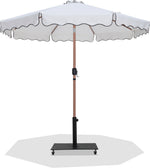 Amalfi - Aluminum Patio Umbrella - Black Base / Light Brown Pole