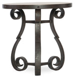 Hill Country - Luckenbach Metal And Stone End Table - Light Brown / Black