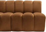 Arc - Velvet 5 Piece Modular Sofa - Saddle