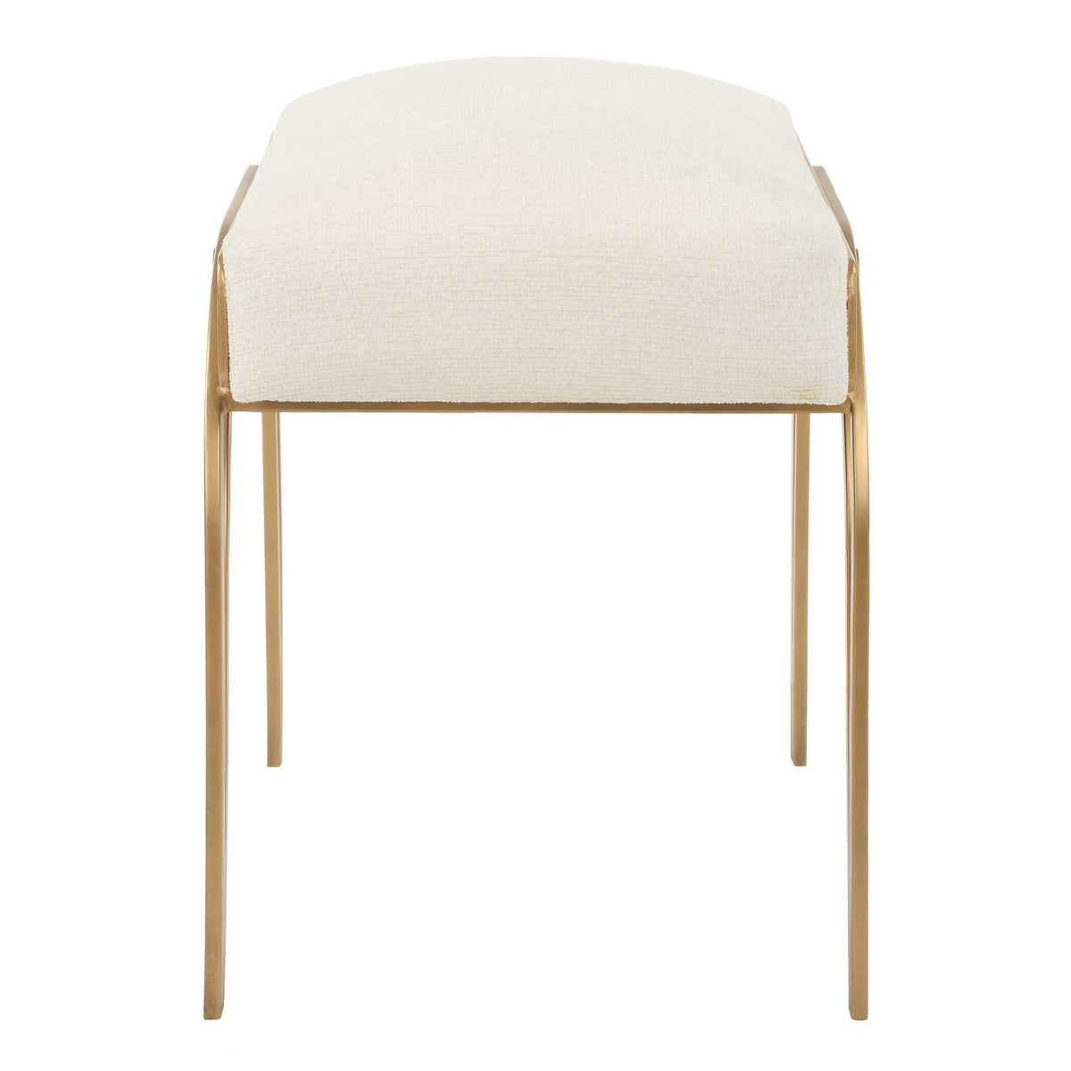 Accent Bench - Light Cream / Brushed Brass