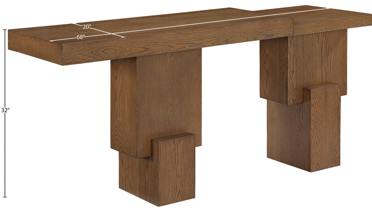 Anzio - Oak Veneer And Solid Wood Console Table