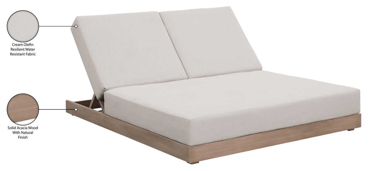 Solace - Olefin Performance Fabric Outdoor Patio Double Lounge Chair