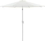 Fiji - Aluminum Patio Umbrella With Square Teak And White Base