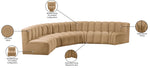 Arc - Velvet 6 Piece U-Shaped Modular Sofa