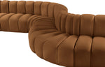 Arc - Velvet 7 Piece Modular Sofa - Saddle