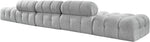 Ames - 5 Piece Boucle Upholstered Modular Sofa With 2 Armless Seats