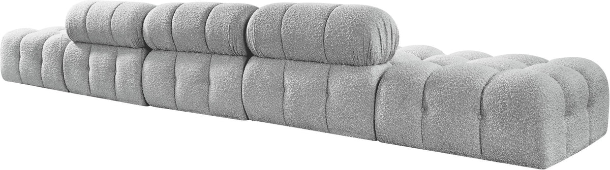 Ames - 5 Piece Boucle Upholstered Modular Sofa With 2 Armless Seats