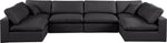 Comfy - 6 Piece Faux Leather Modular Armless Sectional