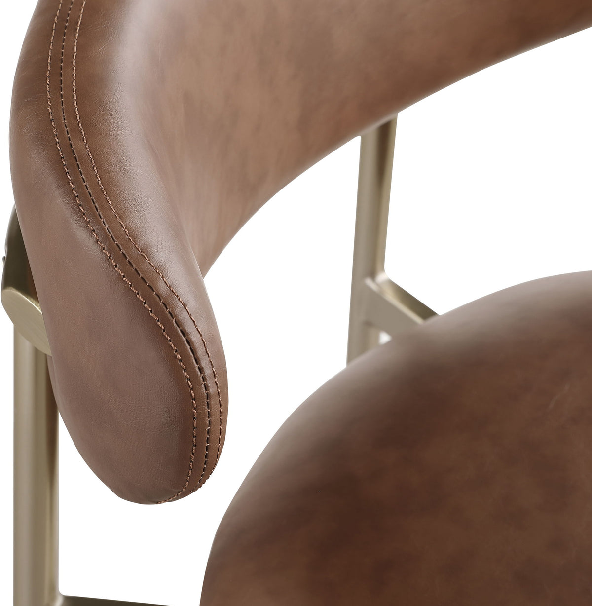 Lupita - Counter Stool With Brushed Gold Frame (Set of 2)