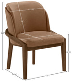 Navo - Vegan Leather Upholstered Dining Chair - Brown