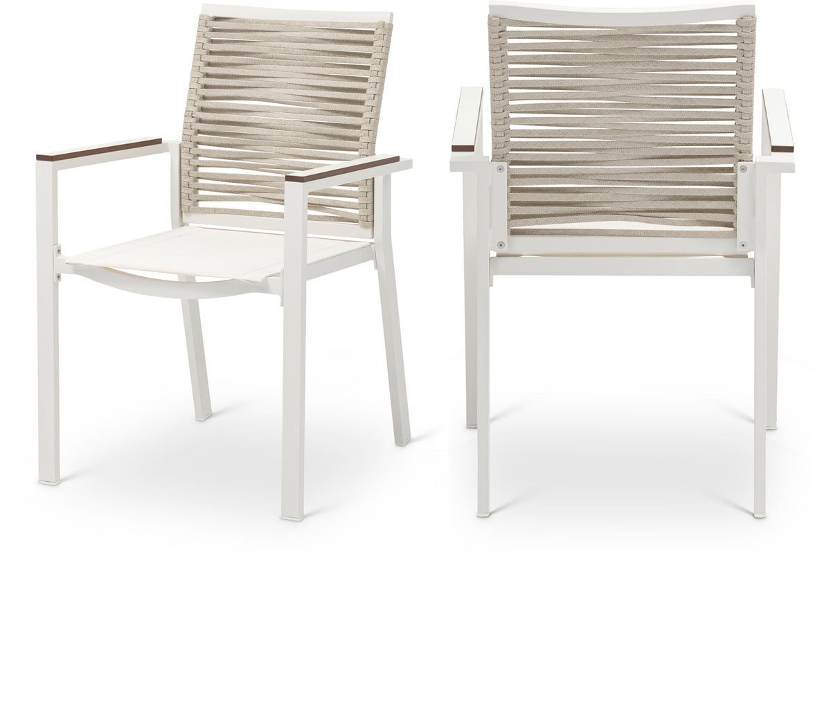 Maldives - Rope Outdoor Patio Dining Arm Chair (Set of 2)