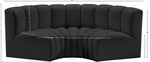 Arc - Faux Leather 3 Piece Modular U-Shaped Sofa