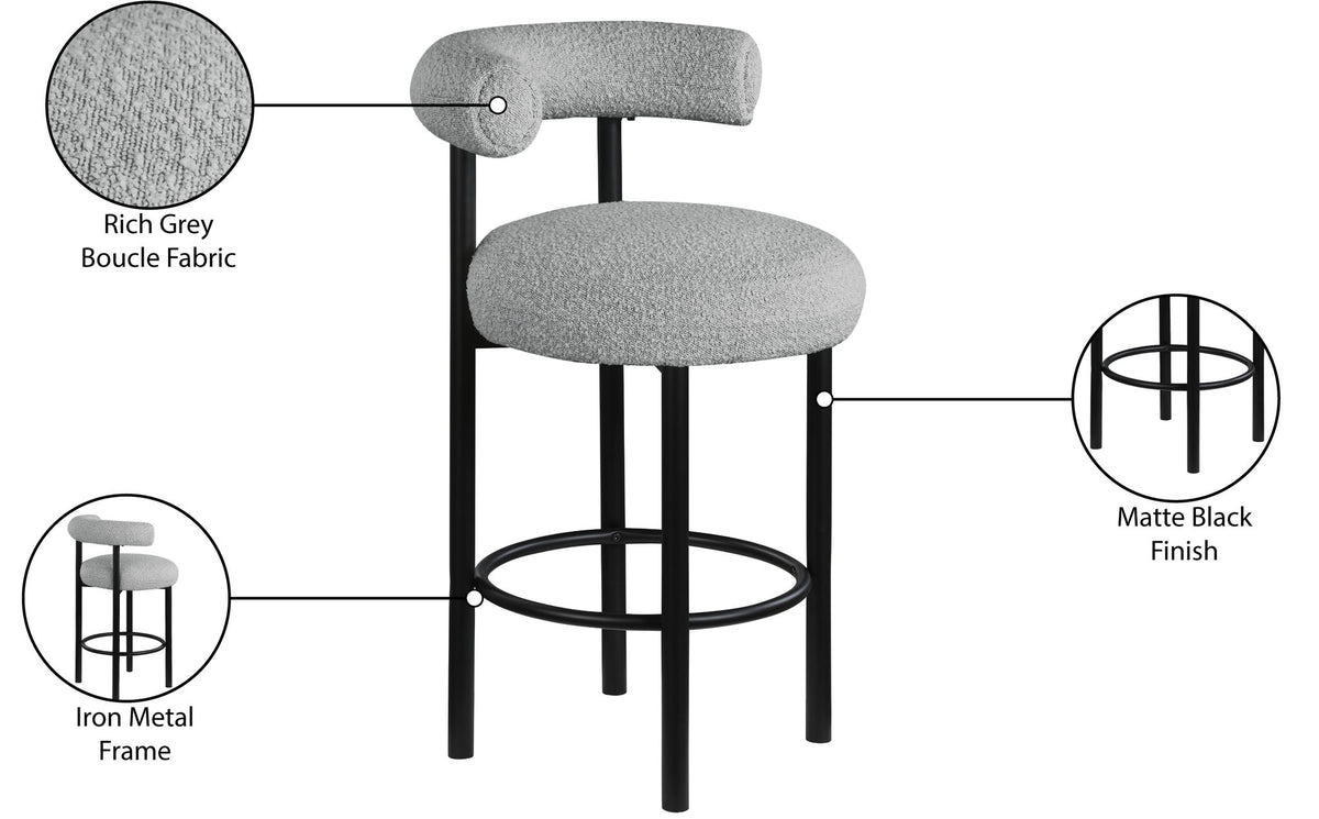 Bordeaux - Stool With Black Legs (Set of 2)