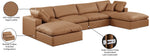 Comfy - 6 Piece Faux Leather Modular Double Chaise Sectional