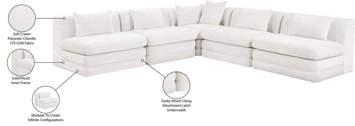 Stellar - 5 Piece Upholstered Modular Sectional