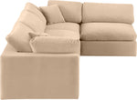 Comfy - 4 Piece Velvet Modular Armless Sectional