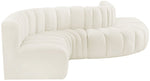 Arc - Velvet 6 Piece Curved Modular Sofa