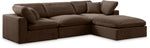 Comfy - 4 Piece Velvet Modular Sectional With Chaise