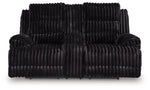 Rhine Falls - Double Reclining Power Loveseat With Console - Onyx