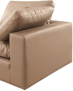 Comfy - 6 Piece Faux Leather Sectional - Tan