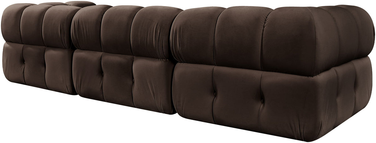 Orin - Velvet Performance Fabric Upholstered 3 Piece Modular Sofa