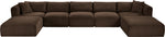 Shaggy - 7 Piece Modular Sectional With 2 Ottomans