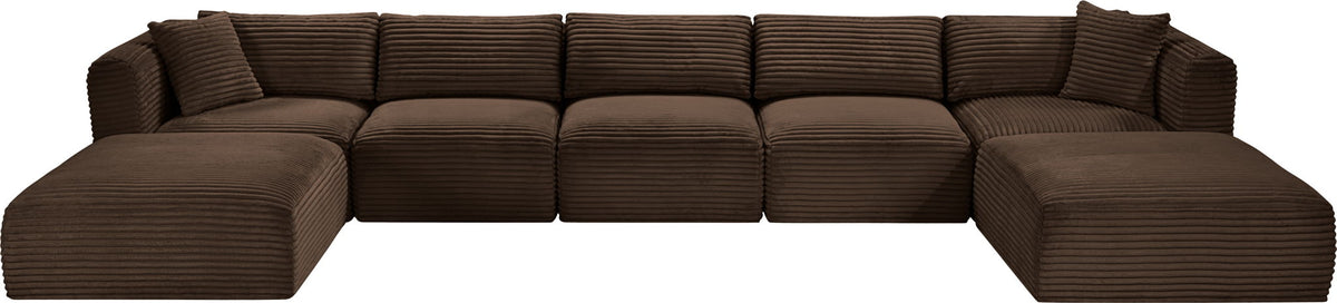 Shaggy - 7 Piece Modular Sectional With 2 Ottomans