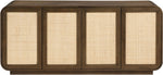 Windsor - Solid Wood And Brown Cane Sideboard / Buffet - Brown