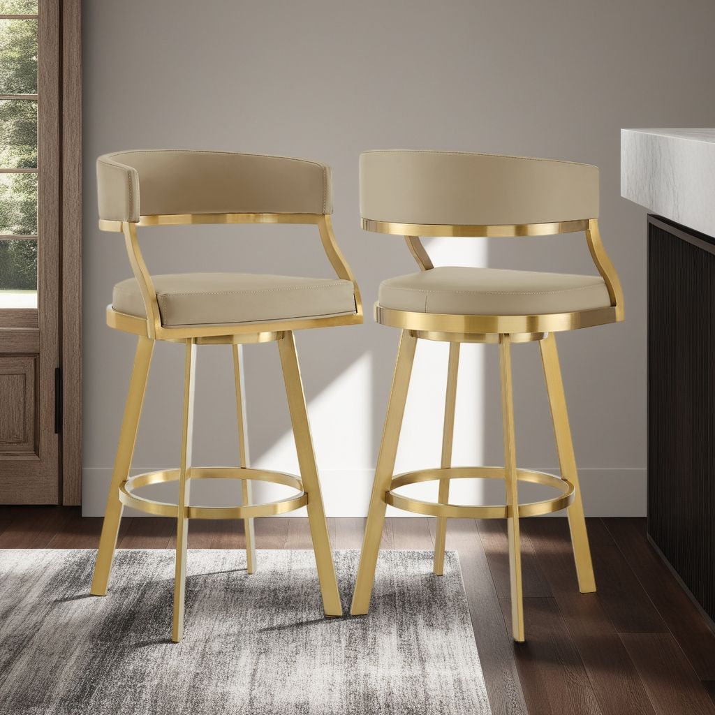 Saturn - Bar Height Bar Stool - Gold