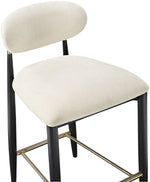 Riccio - Fabric Stool - Black Frame
