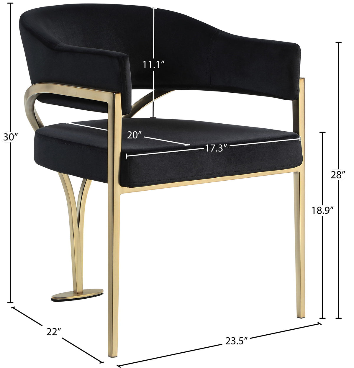 Madelyn - Dining Chair (Set of 2) - Brushed Brass