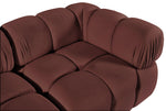 Orin - Velvet Performance Fabric Upholstered 2 Piece Modular Sofa (2 Corner Chairs)