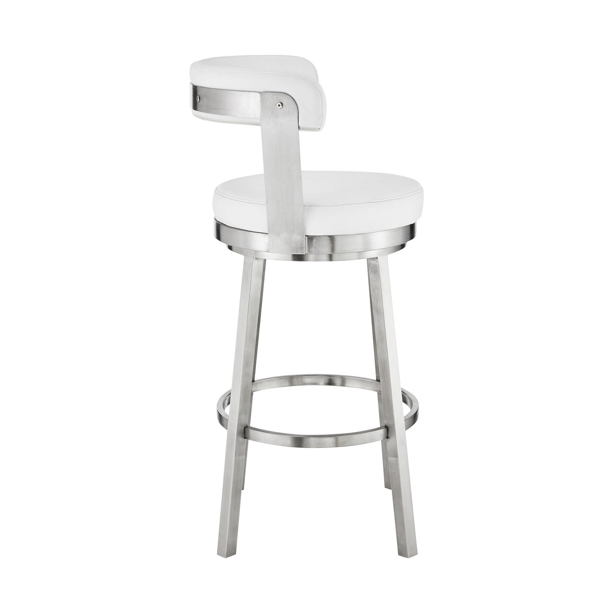 Bryant - Swivel Bar Stool With Silver Frame