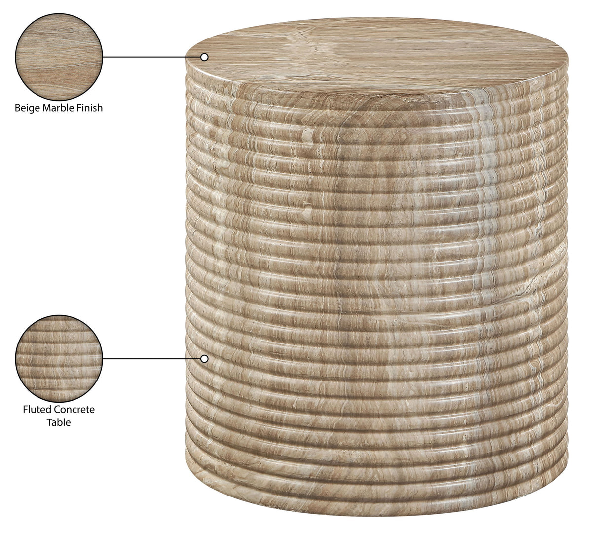 Rapallo - Concrete Indoor/Outdoor End Table