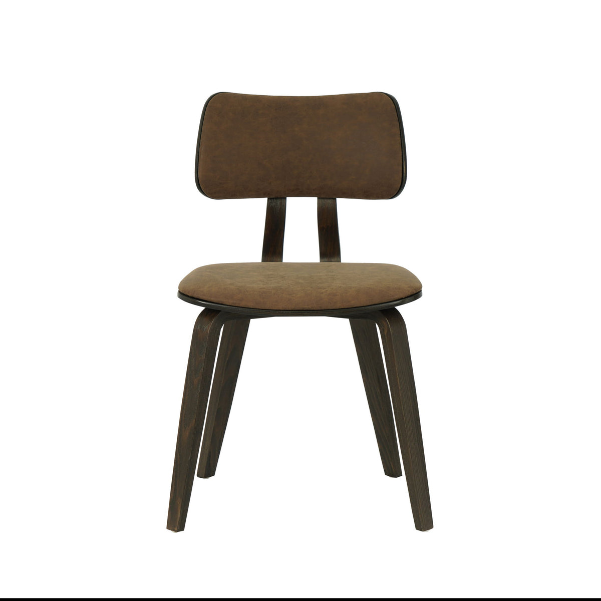 Jaguar - Curved Back Wood Dining Chair With Faux Leather Seat