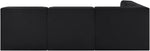 Rummi - Armless Velvet Performance Fabric Upholstered 4 Piece Modular Sectional