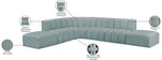 Arc - Faux Leather 7 Piece Corner Modular Sofa