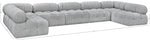 Ames - 7 Piece Boucle Fabric Modular Sectional
