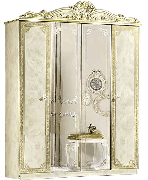 Leonardo - 4 Door Wardrobe - Beige
