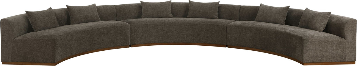Avanti - Chenille Fabric Upholstered 3 Piece Modular Sectional