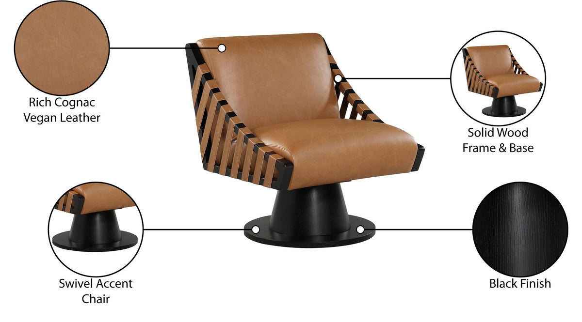 Millwin - Swivel Accent Chair With Black Base