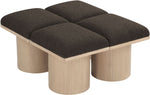 Pavilion - 4 Piece Modular Bench With Natural Base