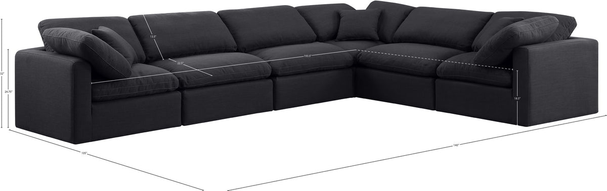 Indulge - Linen 6 Piece Modular Corner Sectional