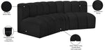 Arc - Boucle Fabric 3 Piece Modular Corner Sofa