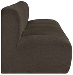 Arc - Boucle Fabric 3 Piece Modular Straight Sofa - Brown